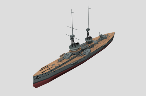 HMS Bellerophon Class 1909 - DownloadFree3D.com