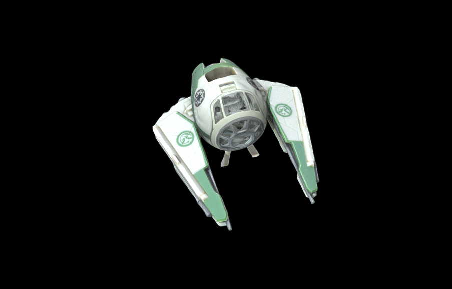Yoda's Jedi Starfighter Parked Lowpoly 3d model