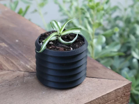 Lantern Pot with drainage holes 3d model