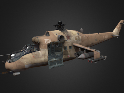 Large Helicopter 3d model