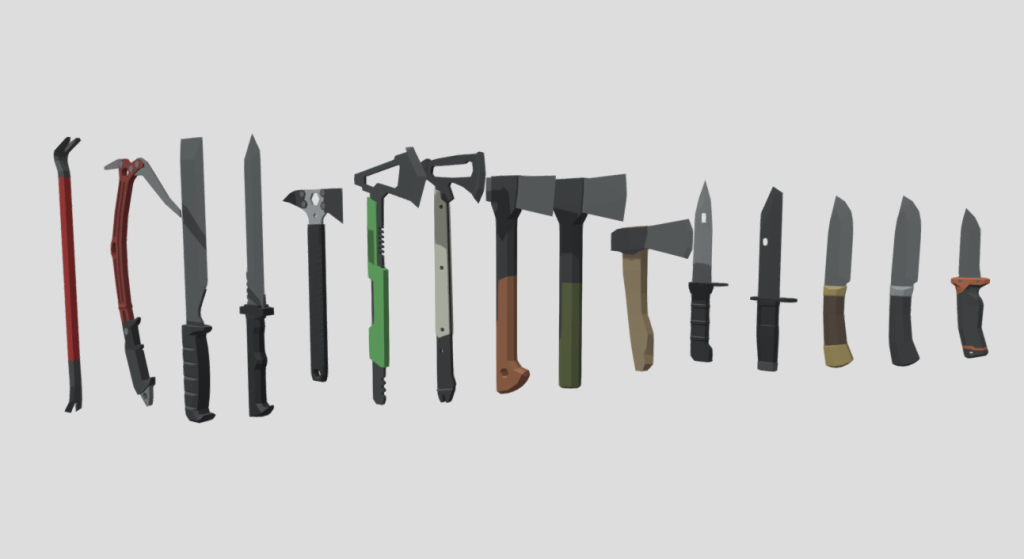 Low-Poly EFT Melee Weapons - DownloadFree3D.com