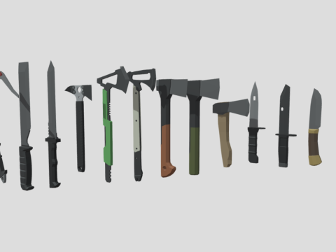 Low-Poly EFT Melee Weapons 3d model