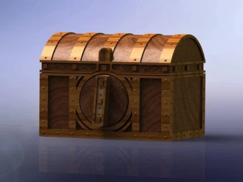 Magnetic lock box 3d model