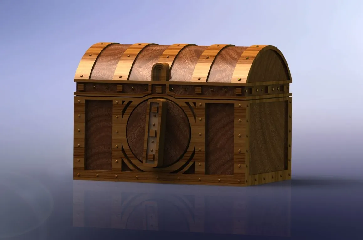 Magnetic lock box 3d model