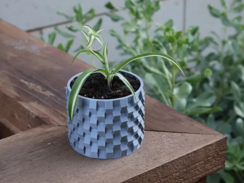 Modern Traditional Wicked Pot with drainage holes 3d model
