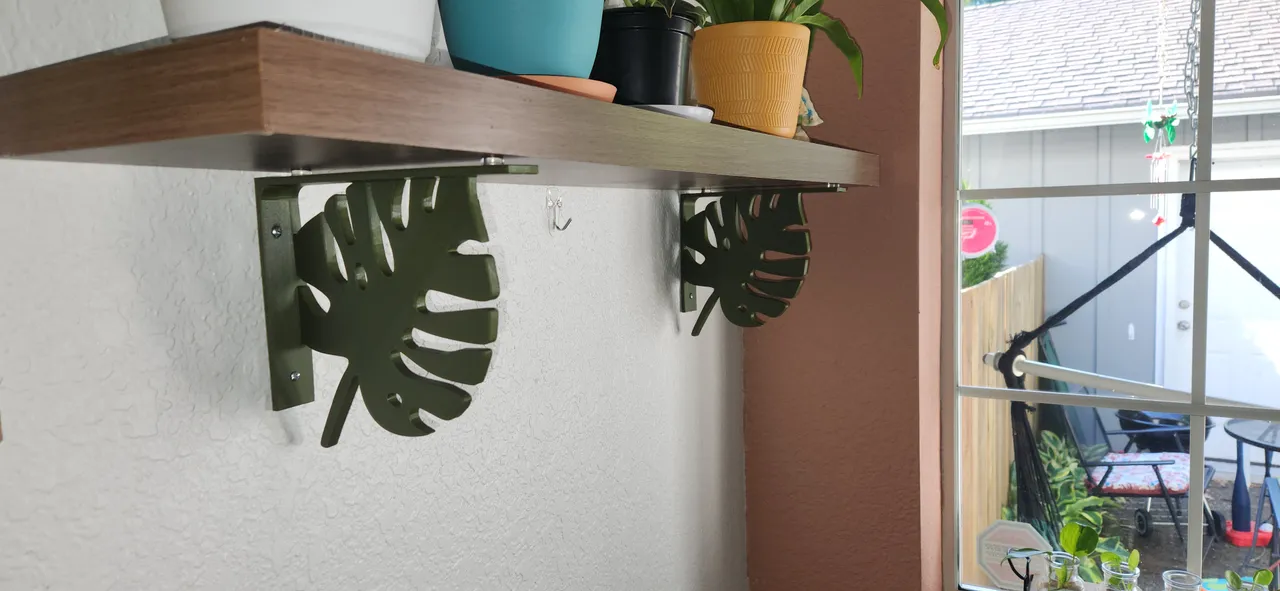 Monstera Shelf Brackets 3d model