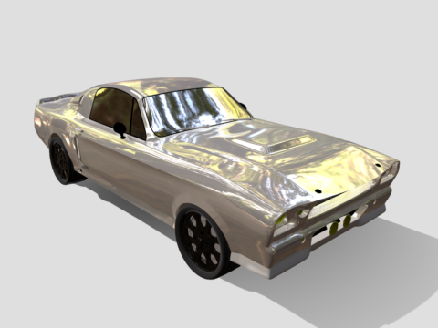 Mustang Shelby Gt500 1967 3d model
