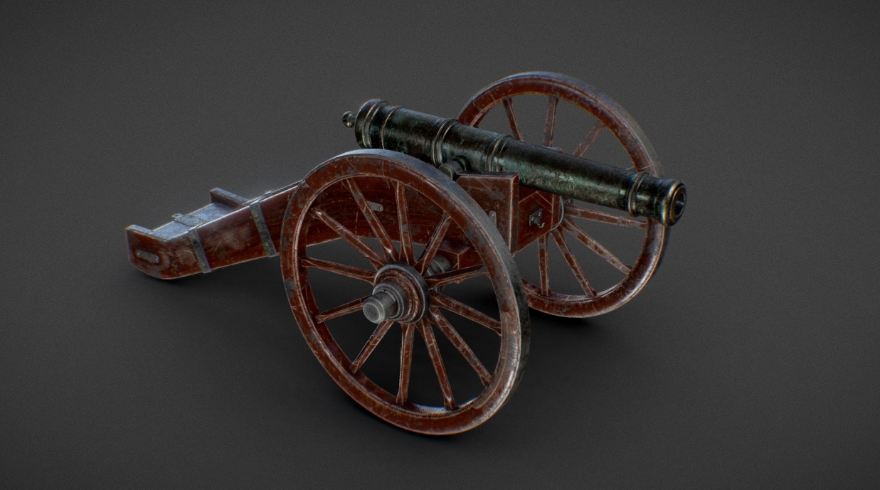 Old Cannon 3d model