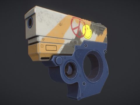 Sci-fi Gun 3d model