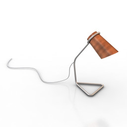 Stand copper desk lamp 3d model
