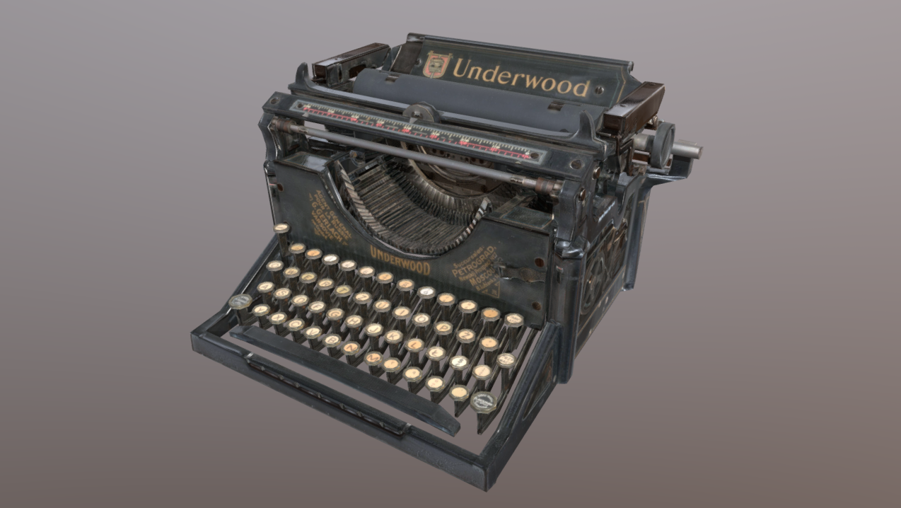 Underwood 5 typewriter 3d model