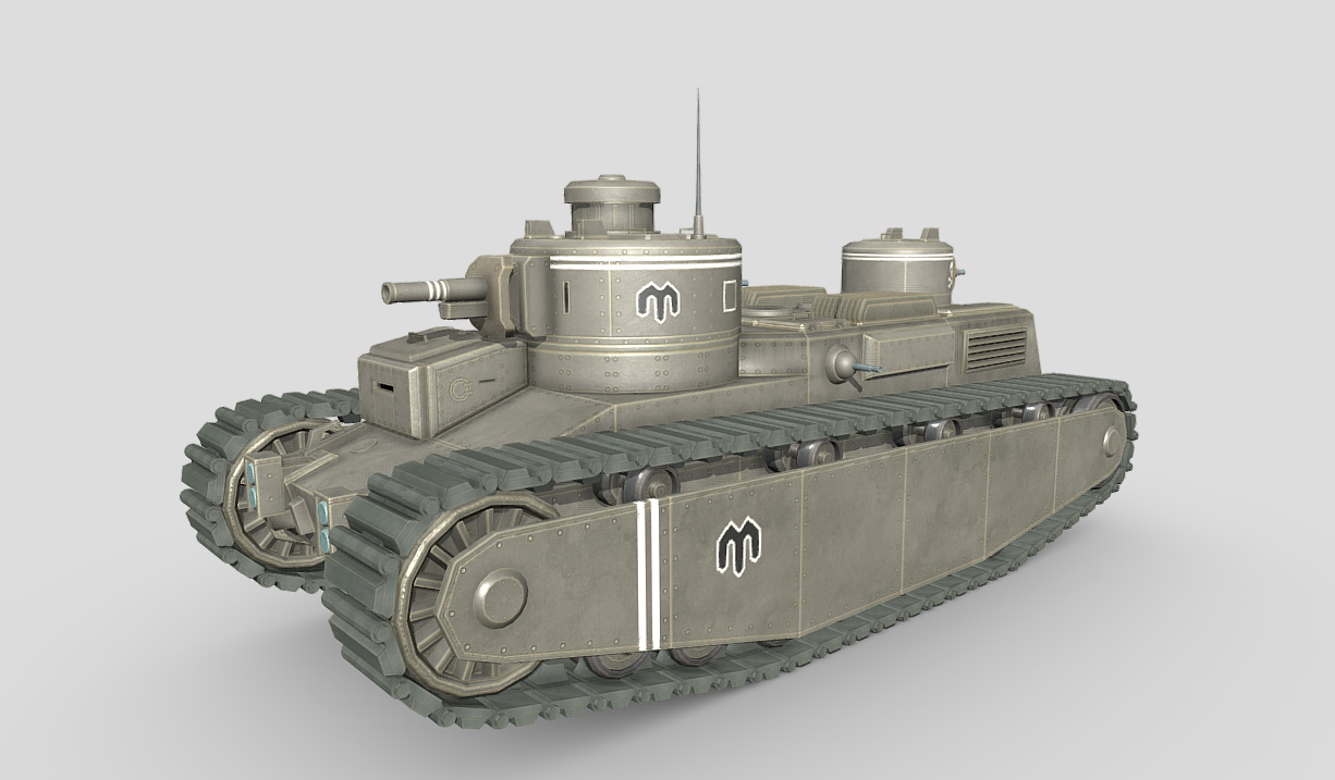 Valkyria Chronicles Imp Medium Tank Redesign 3d model