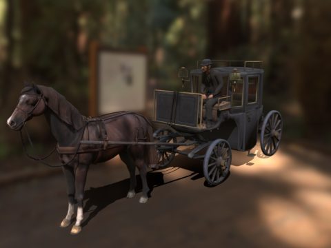 horse carriage 3d model