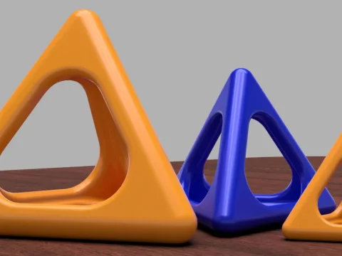 paint triangle stands 3d model