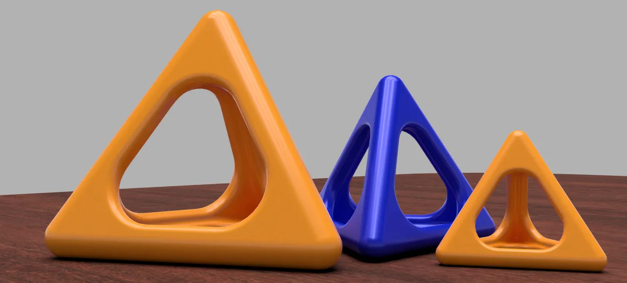 paint triangle stands 3d model