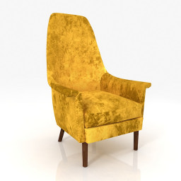 Alistair Velvet Chair 3d model