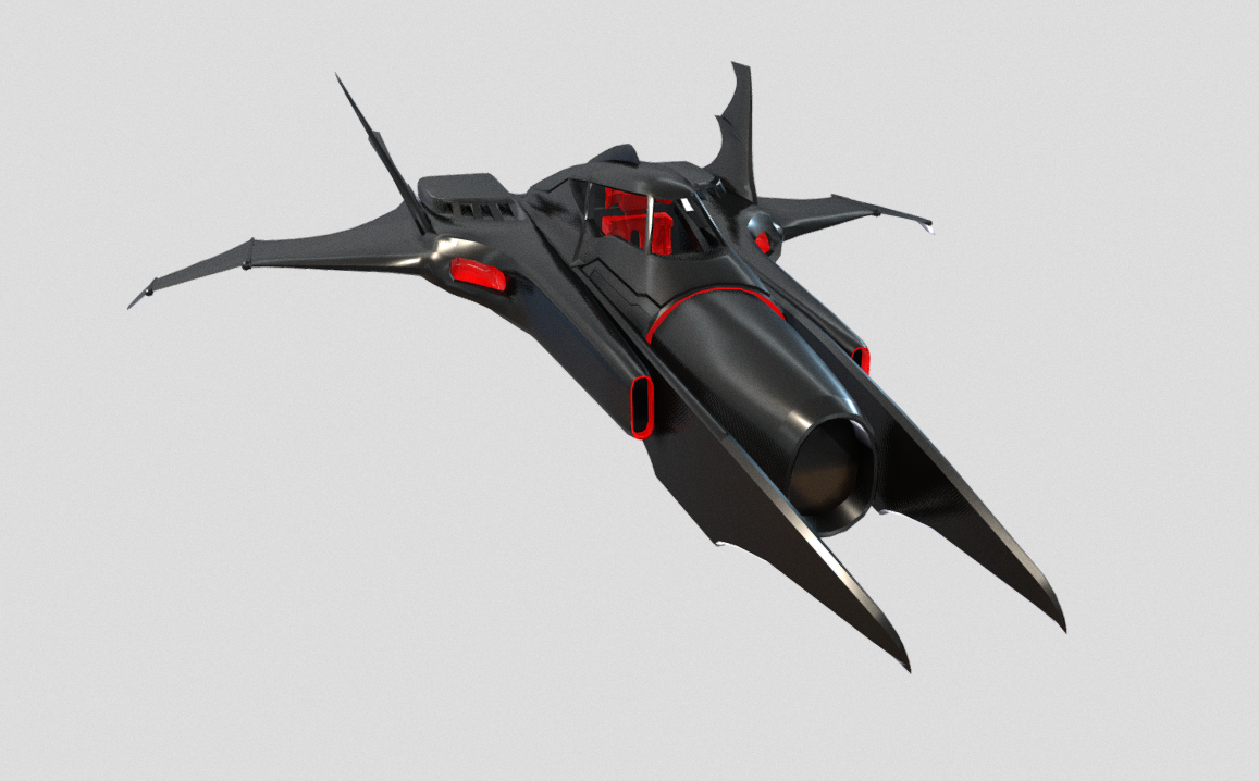 Batwing batman Plane 3d model