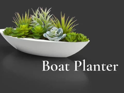Boat planter 3d model