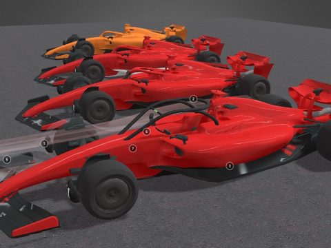 F1 Safety Cage and wind Drag Reduction system 3d model