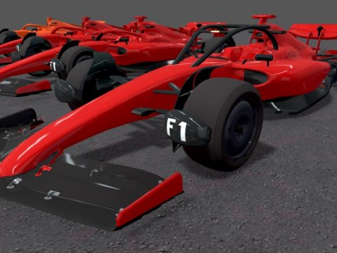 F1 protection concept and drag reduction 3d model