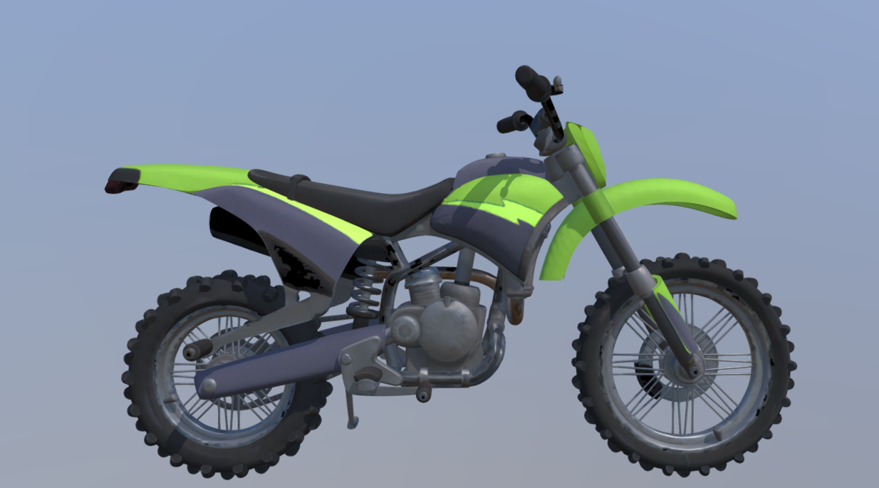 Fortnite Dirt Bike High Poly 3d model
