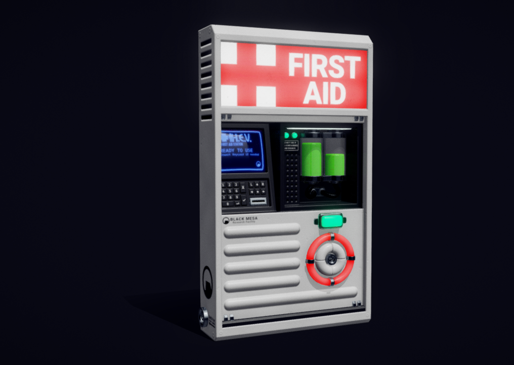 Half Life First Aid Station Remake 3d model