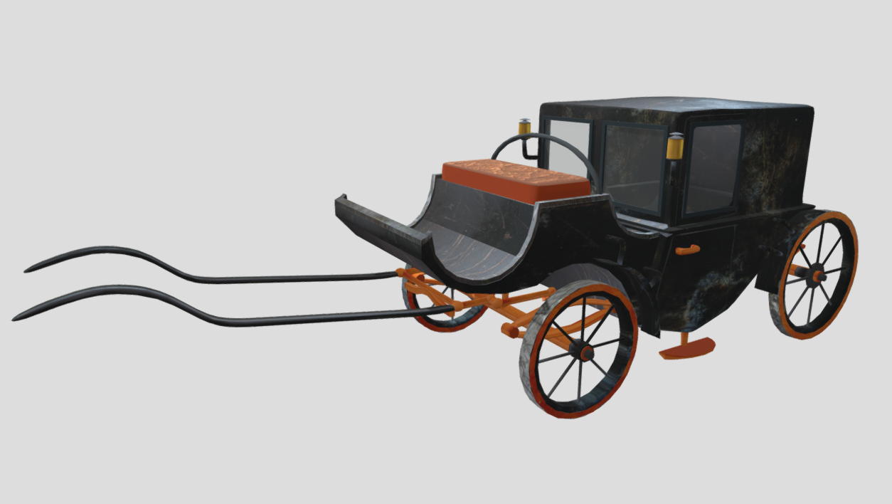 Horse Drawn Carriage 3 3d model
