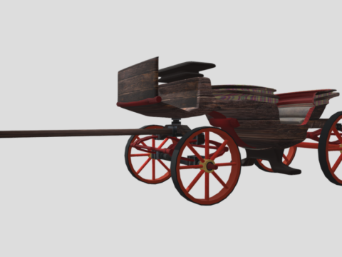 Horse Drawn Carriage 6 3d model