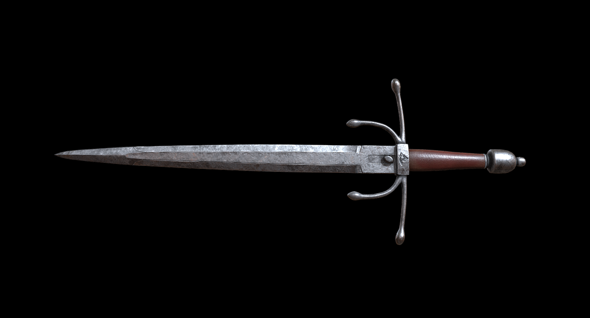 Old Trident parry dagger 3d model