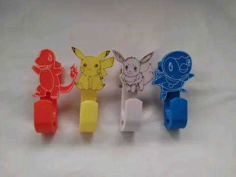 Pokemon Clothes Hooks for Bed 3d model