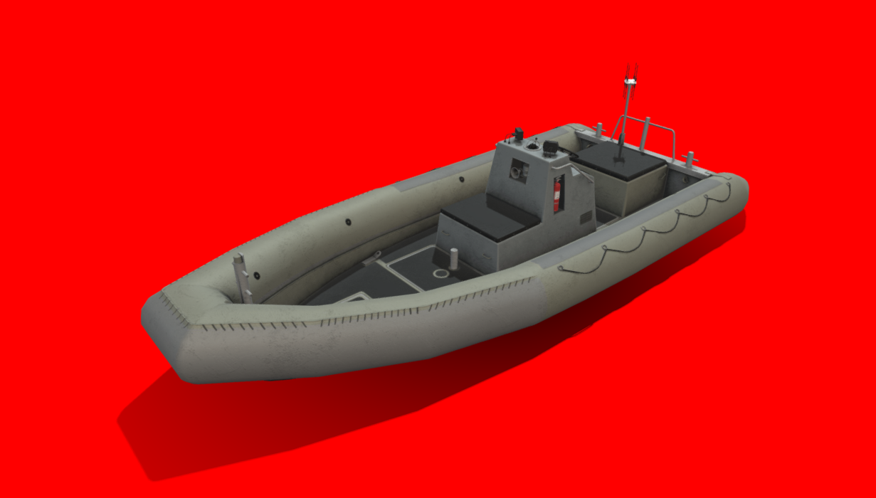 RHIB Boat 3d model