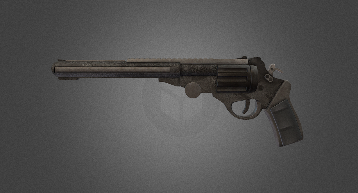 Revolver handgun 3d model