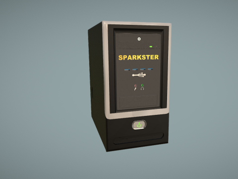 Sparkster desktop computer CPU 3d model
