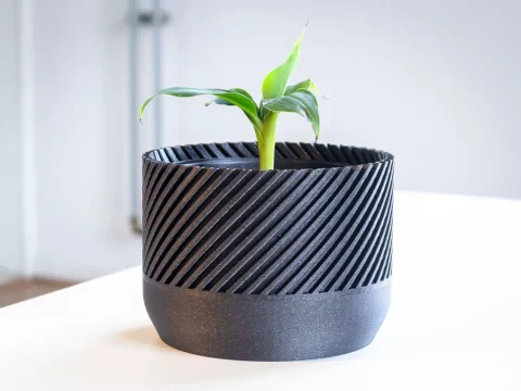 Spiral Planter - plant and flower pot 3d model