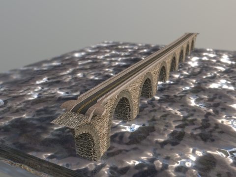 Stone bridge 3d model