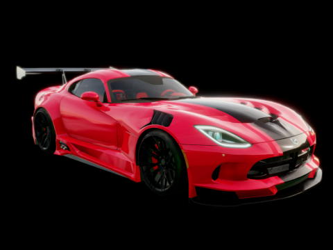 Supercar Viper Adrenaline Red edition 3d model