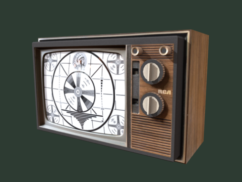 TV, RCA 9in 3d model