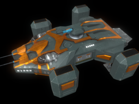 Transporter Spaceship 3d model