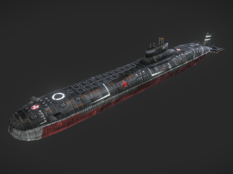 Typhoon-class Submarine 3d model