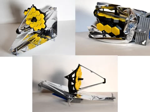 Unfolding James Webb Space Telescope 3d model