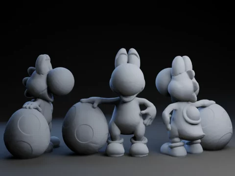 Yoshi And Egg 3d model