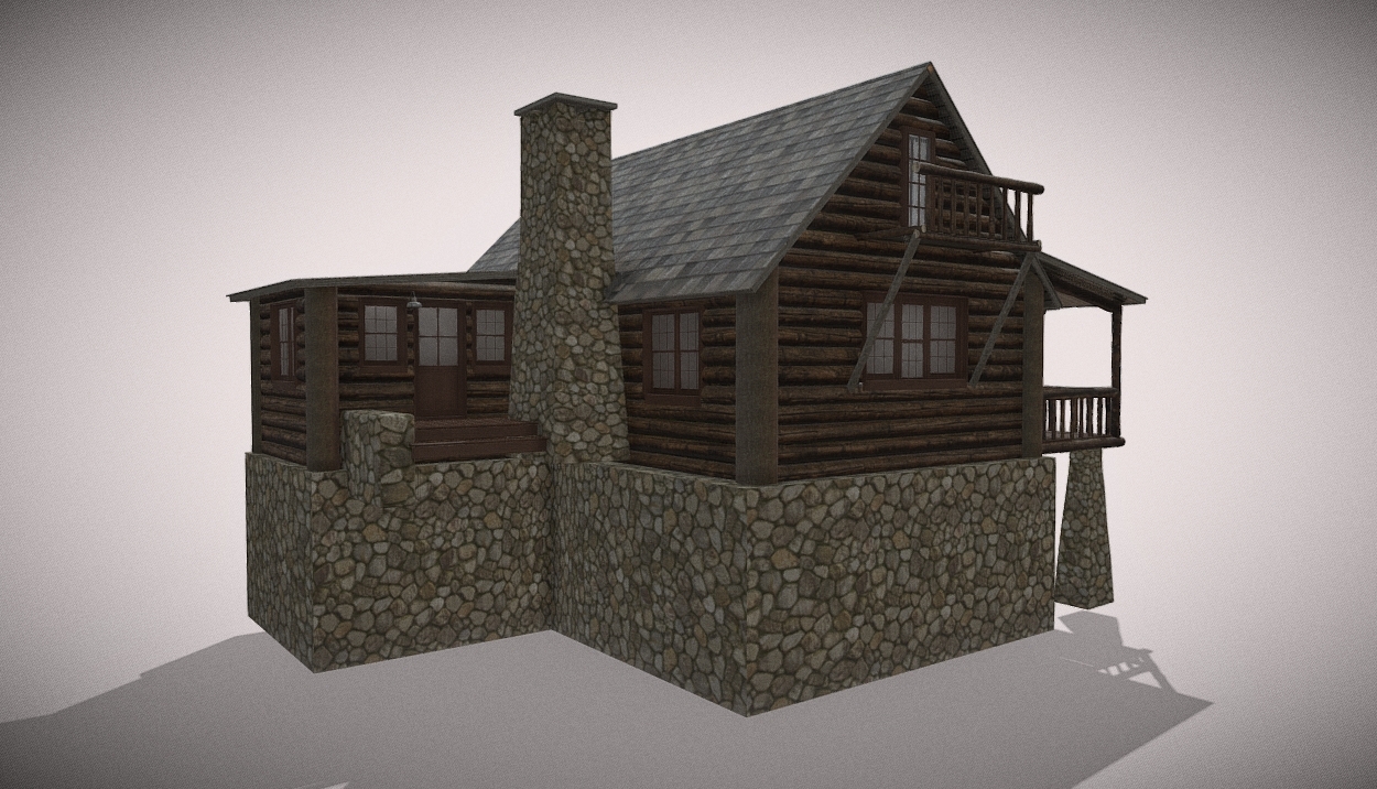 log cabin 3d model