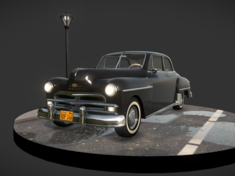 1950 Plymouth Special Deluxe Club Coupe 3d model