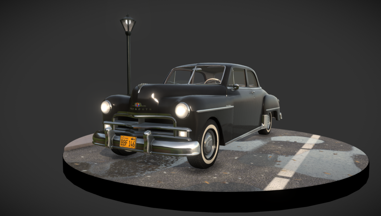 1950 Plymouth Special Deluxe Club Coupe 3d model