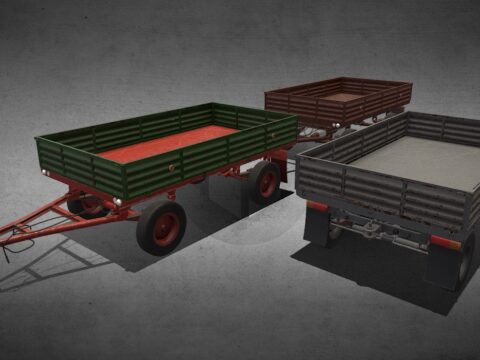 Autosan D46 farming trailer Pack 3d model