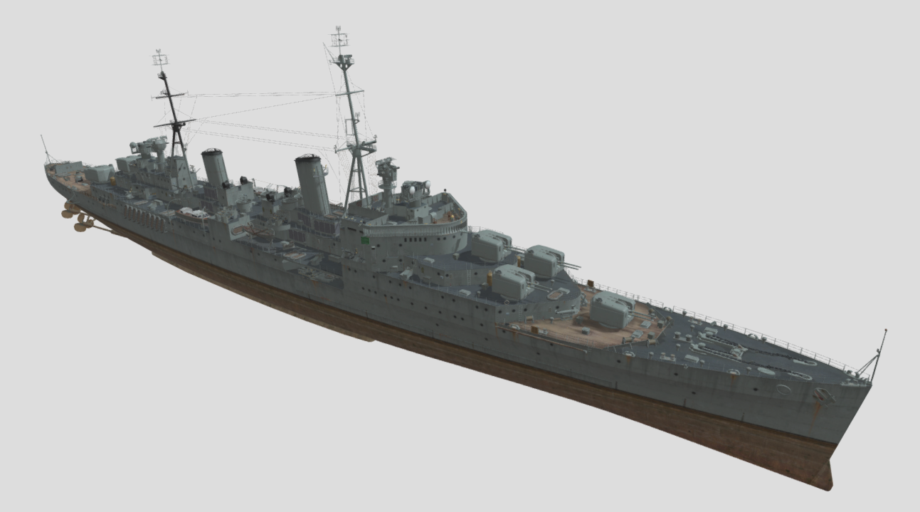 British Navy CLAA Tier 9 SOMNUS 3d model