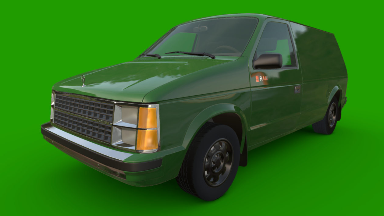 Dodge Mini Ram Van 1984 3d model