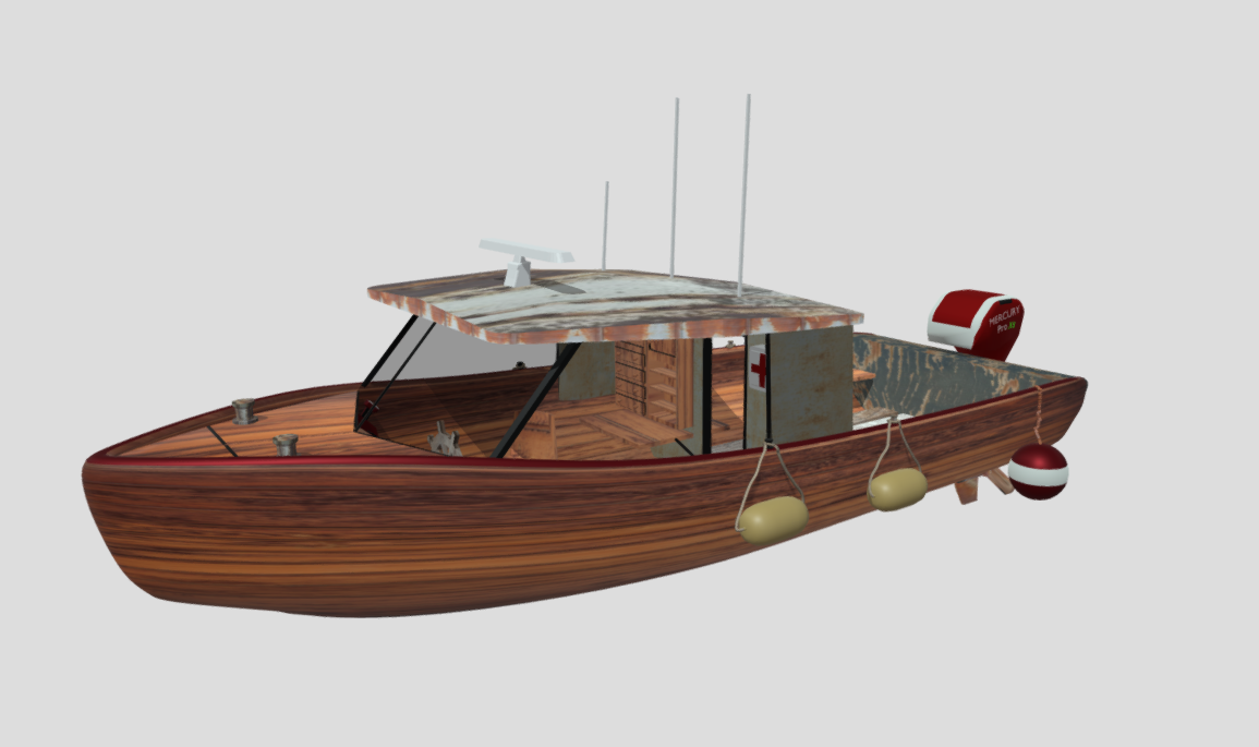 Fishing boat 3d model