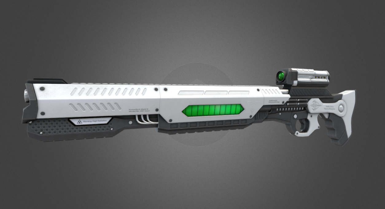 Futuristic Sci-Fi Rifle 3d model