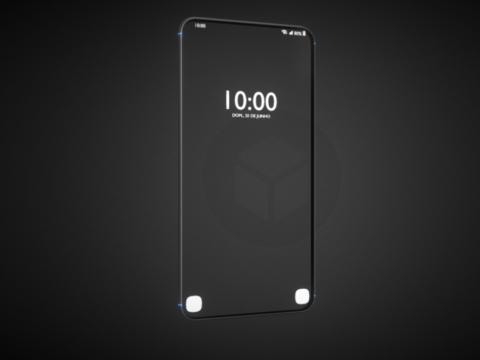 Glass smartphone 3d model
